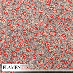 Tejido de popelín de algodón suave estampado con florecitas.