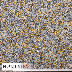 Tejido de popelín de algodón suave estampado con florecitas.