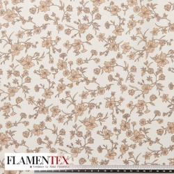 Tejido de popelín de algodón suave estampado con florecitas.