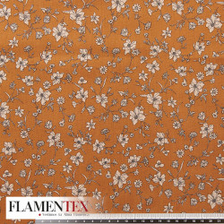 Tejido de popelín de algodón suave estampado con florecitas.