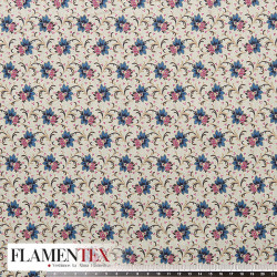 Tejido de popelín de algodón suave estampado con florecitas.