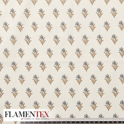 Tejido de popelín de algodón suave estampado con florecitas.