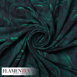 Tejido finito estampado con rosas.