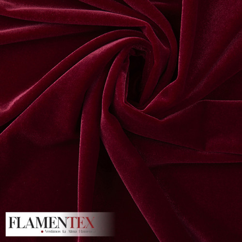 Tejido de terciopelo elástico. Suave y muy adaptable.