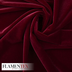Tejido de terciopelo elástico. Suave y muy adaptable.