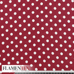 Viscosa. Tejido fino con mucha caida estampado lunares de 0,90 cms.