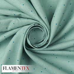 Tejido de lino algodón. Estampado de lunares de 0,30 cms.