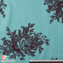 DRAVA FLOCADO. Thin chiffon flocked fabric.