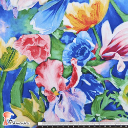 JABERA. Printed crêpe fabric.