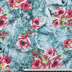 JABERA. Printed crêpe fabric.