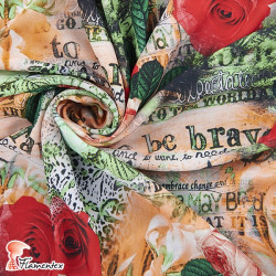 JABERA. Printed crêpe fabric.