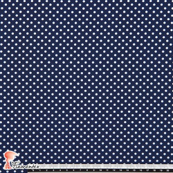 NATASHA  TOPO PQ. Tela de crespón con mucha caída, perfecta para trajes de flamenca. Estampado de lunares pequeños de 0,40 cm.