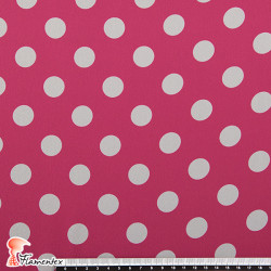 MOTRIL. Printed chiffon fabric. Polka dot 2 cm.