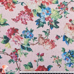 GLADIOLO. Printed thin fabric. It doesn't wrinkle.