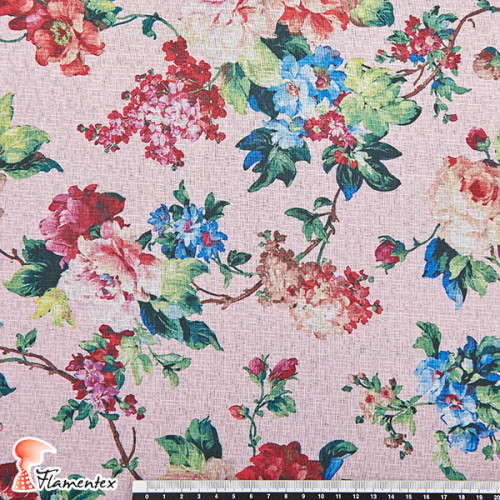 GLADIOLO. Printed thin fabric. It doesn't wrinkle.
