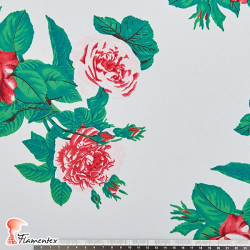 NATASHA. Drape crêpe fabric for flamenco dresses, floral print.