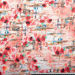JABERA. Printed crêpe fabric.