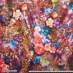 JABERA. Printed crêpe fabric.