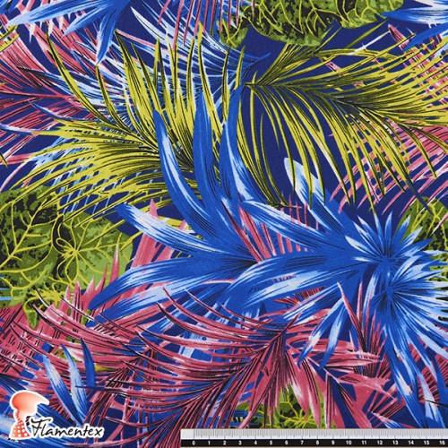 NATASHA. Tela de crespón con mucha caída, para trajes de flamenca, con estampado floral.