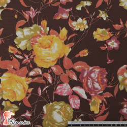 NATASHA. Tela de crespón con mucha caída, perfecta para trajes de flamenca. Estampado de flores.