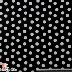 NATASHA. Drape crêpe fabric. Normally used for flamenco dresses. Polka dot print 1,50 cm.