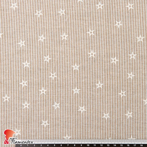 VERONA. Striped fabric with printed stars.