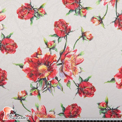 TROBAL. Artículo de jacquard con dibujos de cachemir y estampado floral.