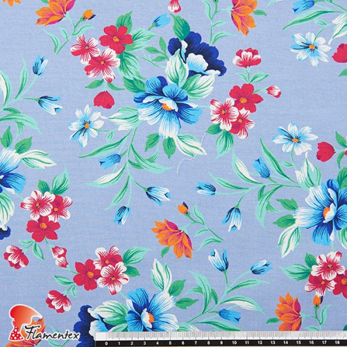 CAZALLA. Printed cotton fabric.