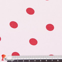 VALVERDE. Tejido de gasa fina con lunares de 1,30 cm.