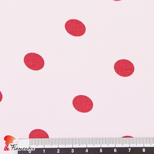 VALVERDE. Tejido de gasa fina con lunares de 1,30 cm.