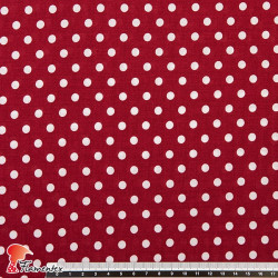 FACTORY. Thin and drape viscose fabric. Polka dot 0,60 cm.