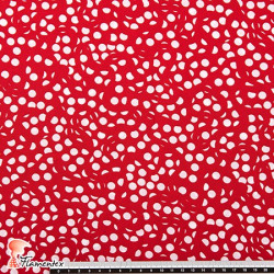 NATASHA. Drape crêpe fabric. Normally used for flamenco dresses. irregular polka dot print 0,80 cm.