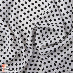 NATASHA TOPO MD. Drape crêpe fabric, for flamenco dresses. Polka dot print 0,80 cm.