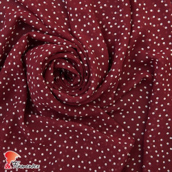 AYAMONTE. Soft chiffon fabric with 4 mm. polka dot print.