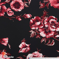 NATASHA. Drape crêpe fabric for flamenco dresses, floral print.