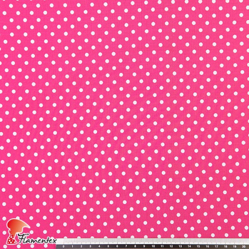 HARU. Printed cotton fabric with polka dot print (4 mm.).