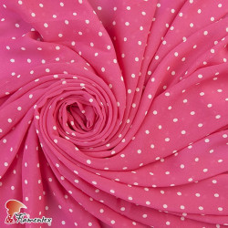 CONQUISTA. Thin chiffon fabric with 4 mm. polka dots pattern.