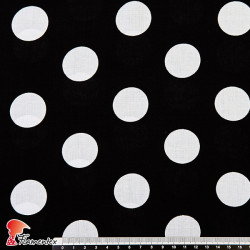 FACTORY. Tejido finito de viscosa con mucha caída. Lunar de 3,2 cm.
