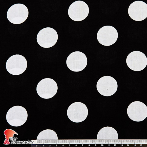 FACTORY. Tejido finito de viscosa con mucha caída. Lunar de 3,2 cm.