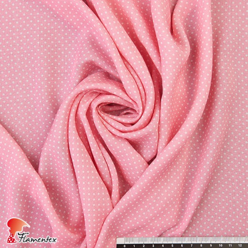 FACTORY. Tejido finito con mucha caída, con lunares de 1 mm. estampados.