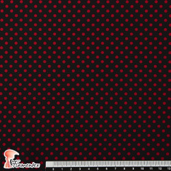 NATASHA  TOPO PQ. Drape crêpe fabric. Normally used for flamenco dresses. Small polka dot print 0,40 cm.