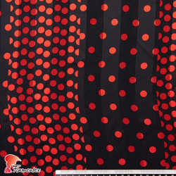 BERROCAL. Chiffon and satin fabric with 1,00 cm. polka dots print.