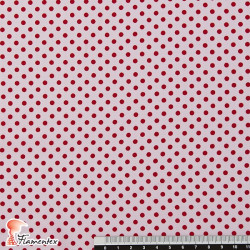 NATASHA  TOPO PQ. Drape crêpe fabric. Normally used for flamenco dresses. Small polka dot print 0,40 cm.