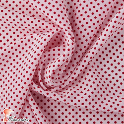 NATASHA  TOPO PQ. Drape crêpe fabric. Normally used for flamenco dresses. Small polka dot print 0,40 cm.