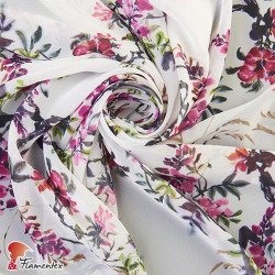 CARDEÑA. Tejido de gasa fina con estampado floral.