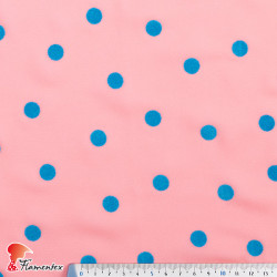 DRAVA FLOCADO. Thin chiffon fabric with flocked polka dot.