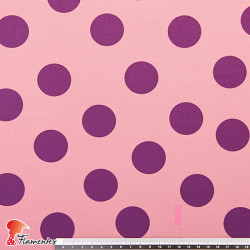 PARAYAS ESTP. Drape knit fabric with polka dot print, for rehearsal skirt.