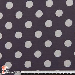 MOTRIL. Printed chiffon fabric. Polka dot 2 cm.