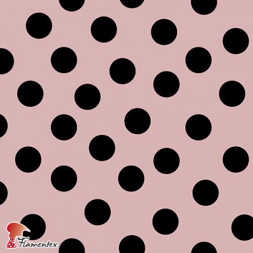 D-STRECH ESTP. Strech fabric with polka dot print (1,50 cm).